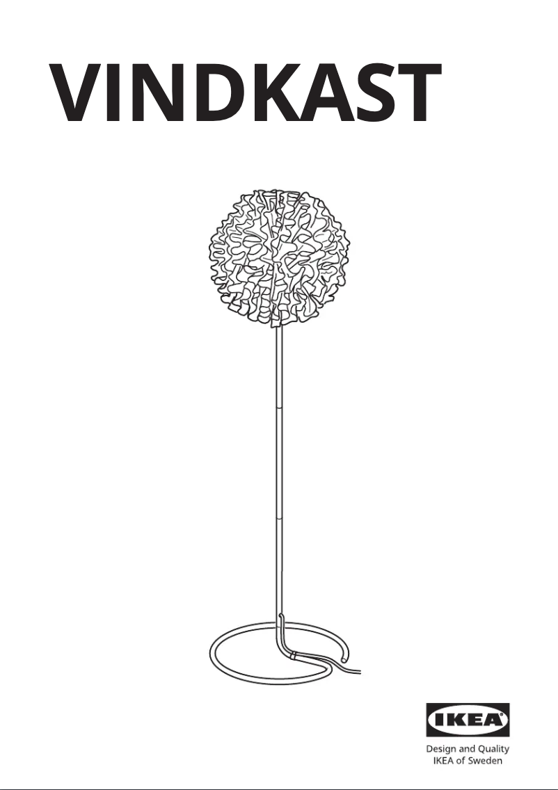 Page 1 de la notice Manuel utilisateur Ikea VINDKAST 805.390.96