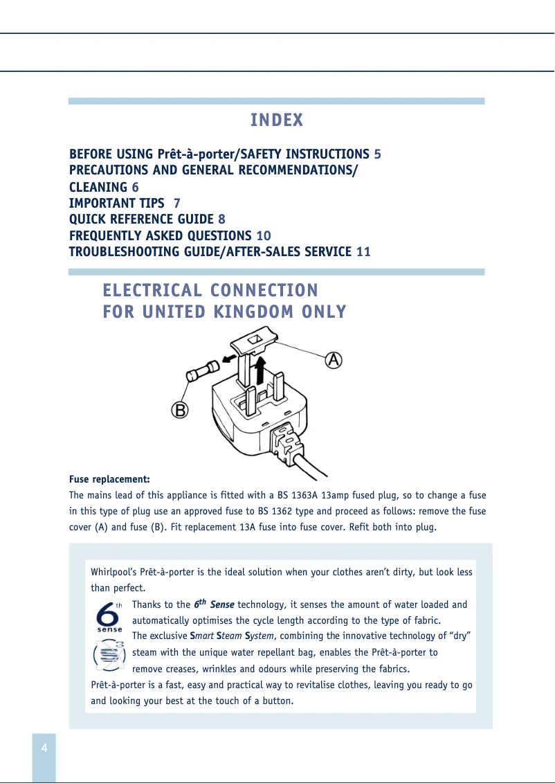 Page n°1 - Manuel utilisateur Whirlpool AWR 213