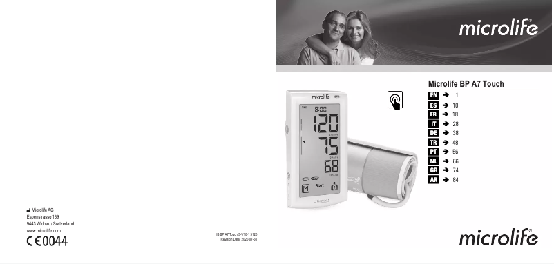 Page n°1 - Manuel utilisateur Microlife BP A7 Touch Advanced