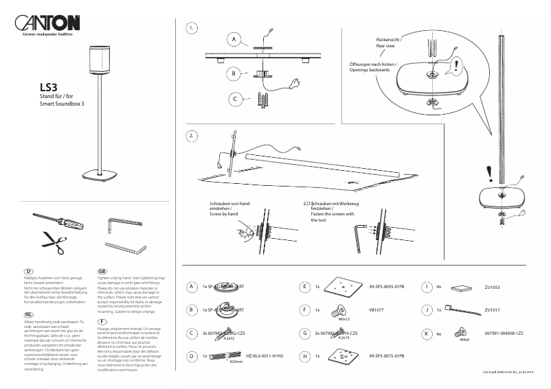Page n°1 - Manuel utilisateur Canton LS 3
