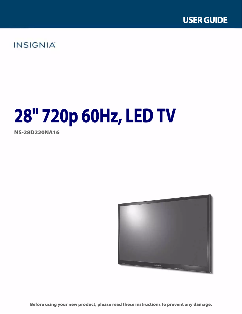 Imagen de la primera página del manual del dispositivo NS-28D220NA16