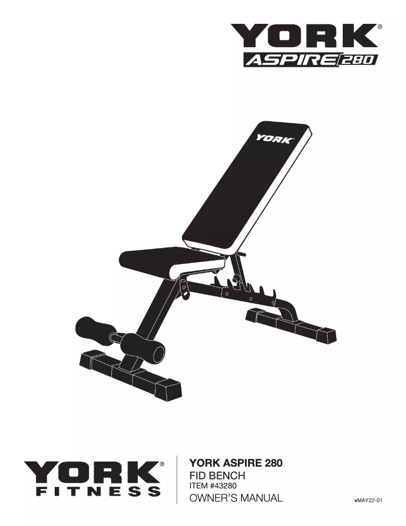 Página 1 del manual Manual de usuario York Fitness Aspire 280