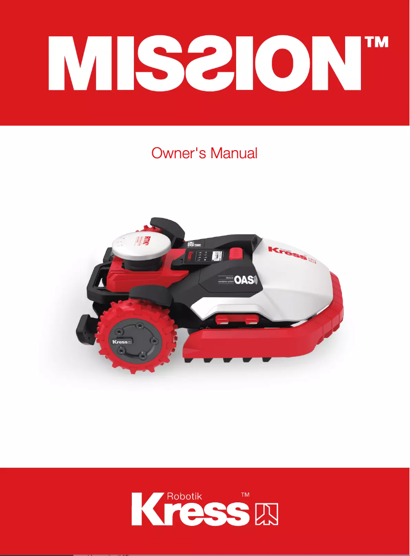 Page n°1 - Manuel utilisateur Kress Mission KR236E