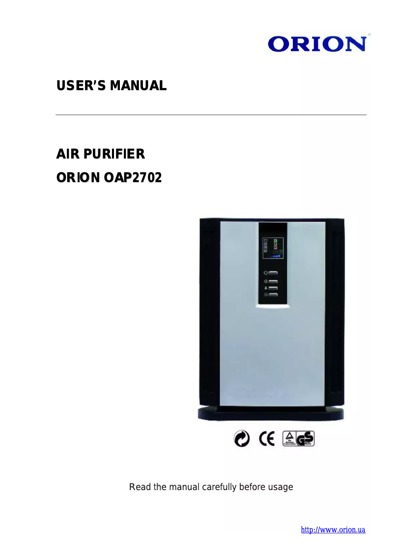 Page 1 de la notice Manuel utilisateur Orion OAP2702