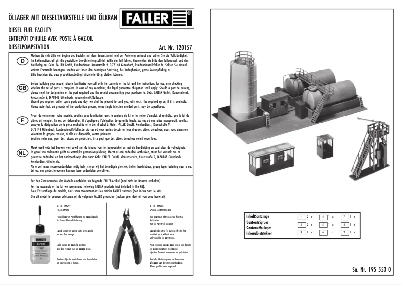 Page 1 de la notice Manuel utilisateur Faller 120157