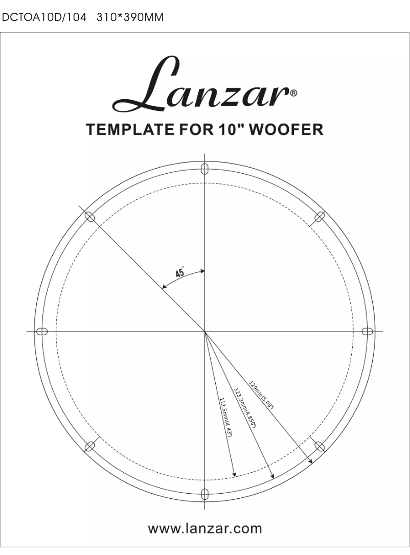 Page 1 de la notice Manuel utilisateur Lanzar DCTOA10D