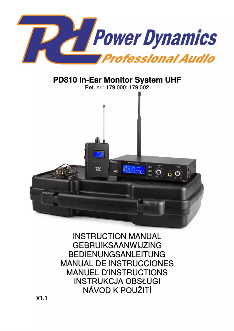 Página 1 del manual Manual de usuario Power Dynamics PD810