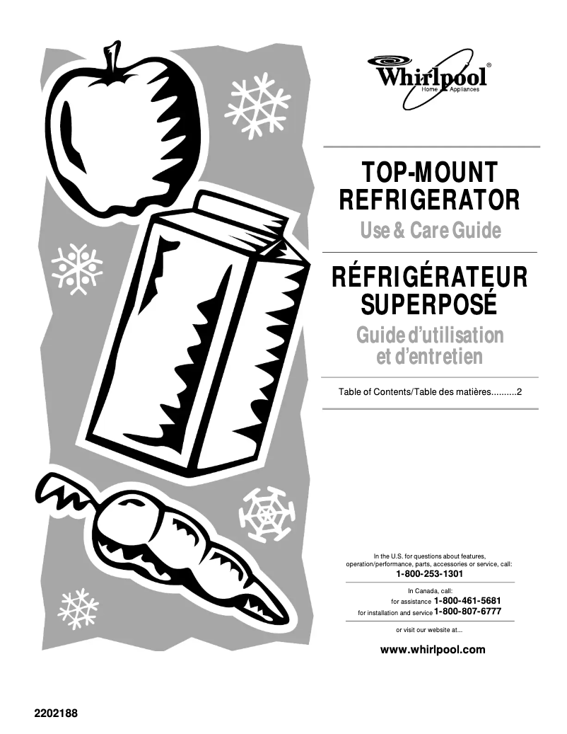 Page 1 de la notice Manuel utilisateur Whirlpool ET16JKYJW00
