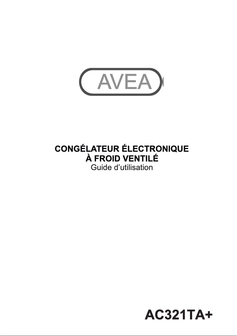 Page n°1 - Manuel utilisateur AVEA AC321TA+