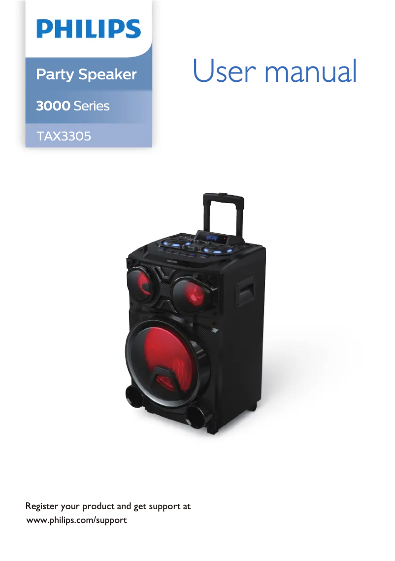 Page 1 de la notice Manuel utilisateur Philips TAX3305