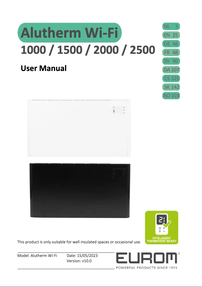 Página 1 del manual Manual de usuario Eurom Alutherm 2000 WiFi