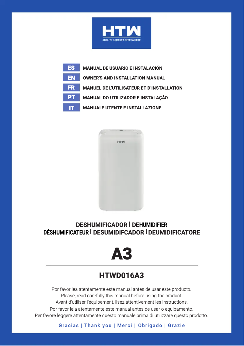 Page n°1 - Manuel utilisateur HTW A3