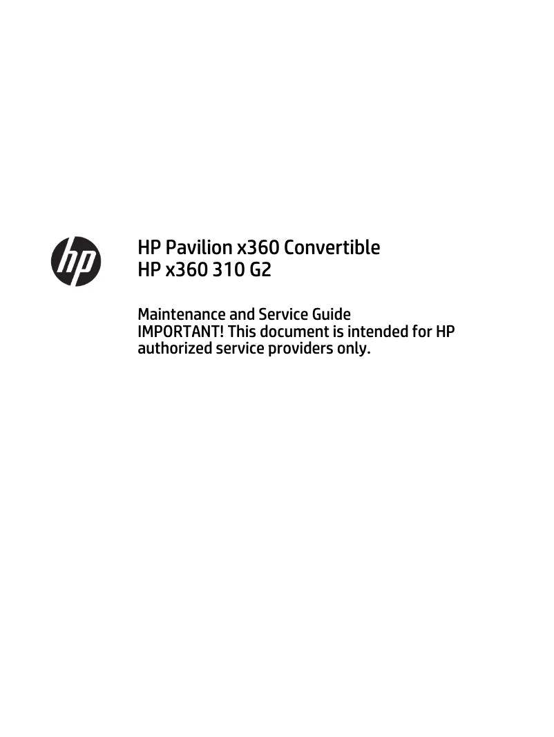 Page n°1 - Manuel d'utilisation et d'entretien HP Pavilion 11 x360
