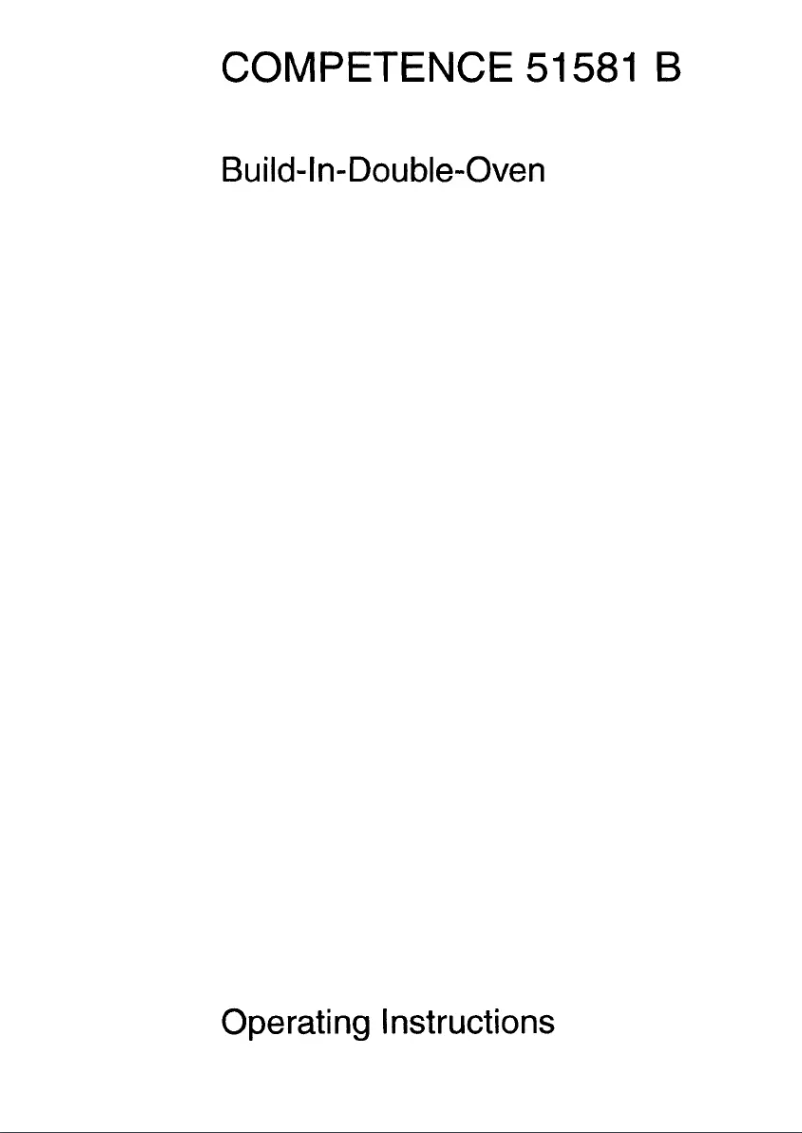 Page 1 de la notice Manuel utilisateur AEG Competence 51581 B d