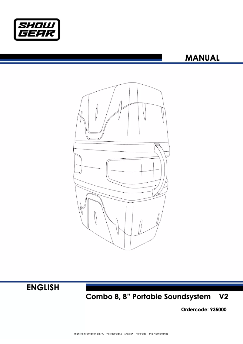 Page n°1 - Manuel utilisateur Showtec Combo8