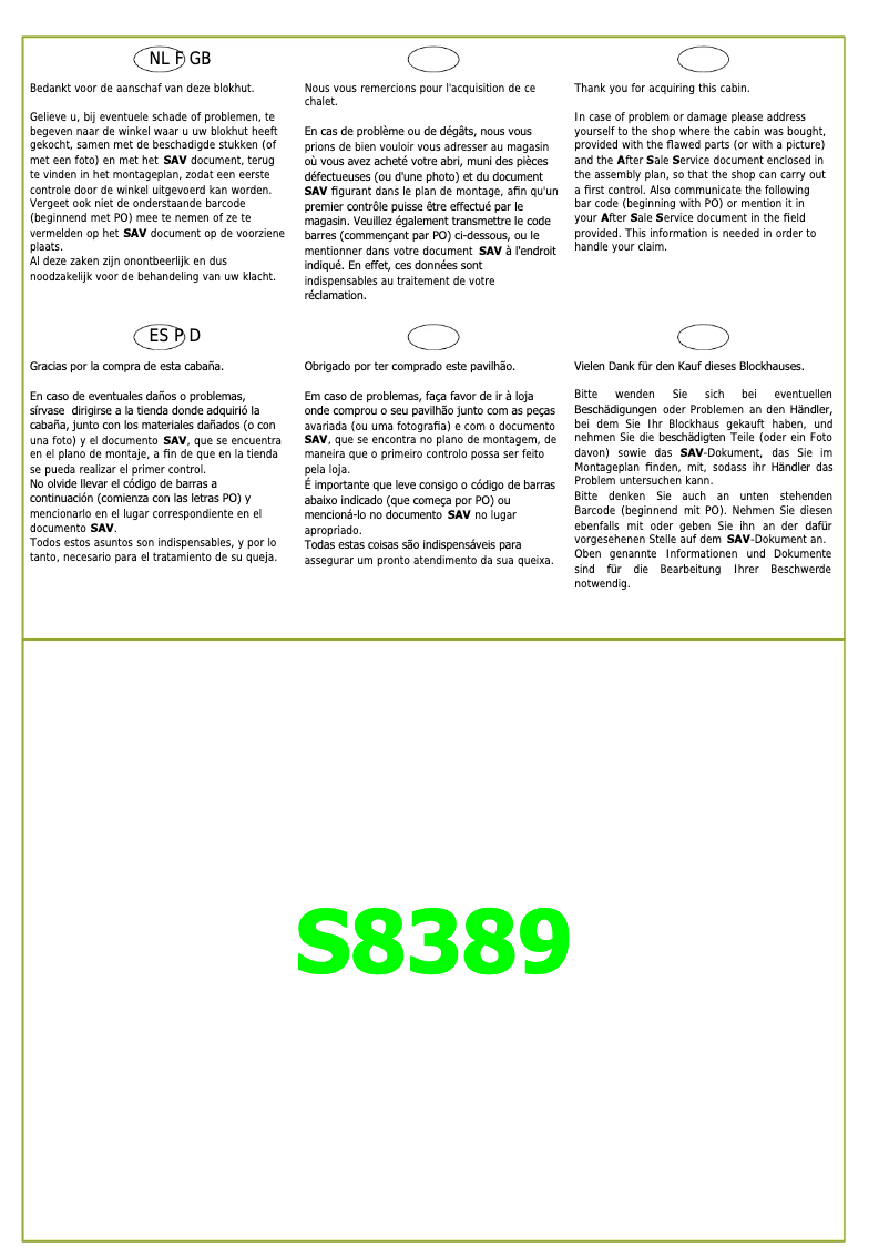 Page n°1 - Manuel utilisateur Solid Randers S8389