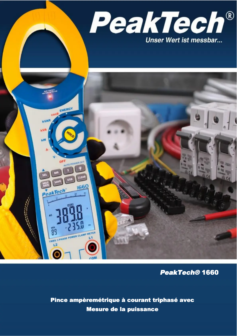Page 1 de la notice Manuel utilisateur PeakTech 1660