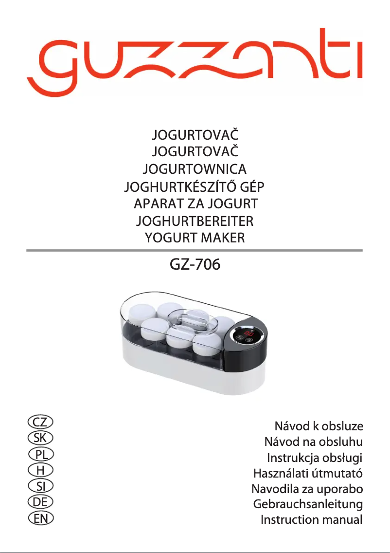 Imagen de la primera página del manual del dispositivo GZ 706