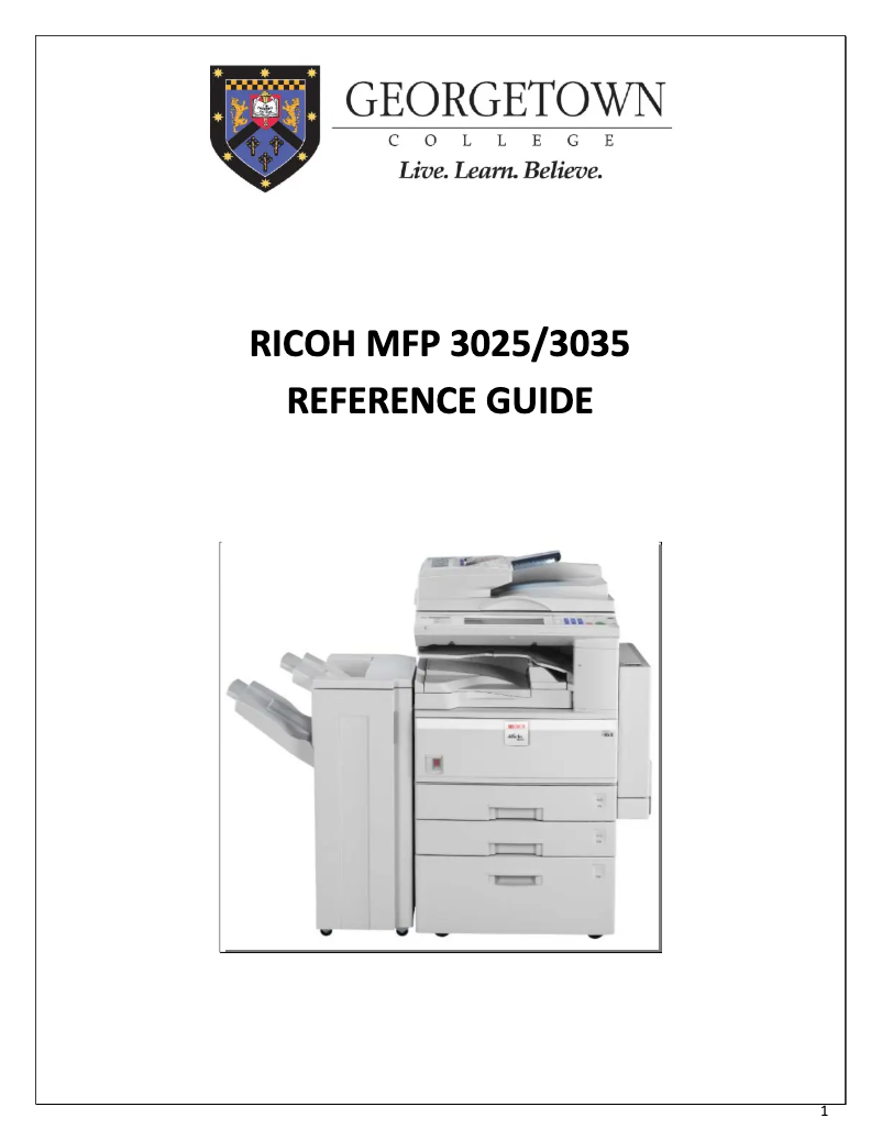 Image de la première page du manuel de l'appareil MFP 3035