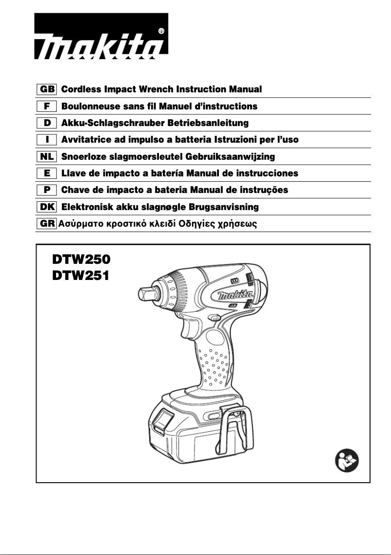Page 1 de la notice Manuel utilisateur Makita DTW251Z
