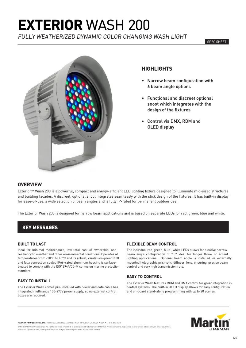 Image de la première page du manuel de l'appareil Exterior Wash 200