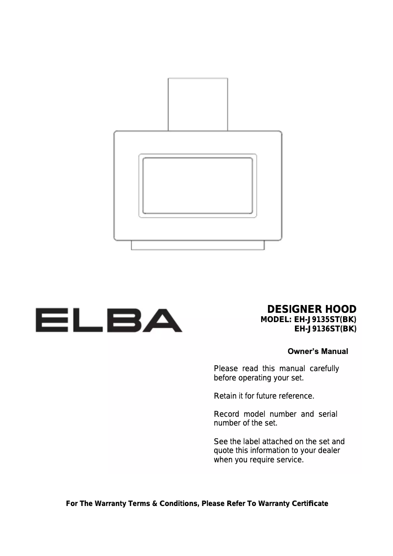 Image de la première page du manuel de l'appareil Eterno EH-J9136ST(BK)