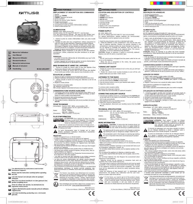 Image de la première page du manuel de l'appareil M-062 NY