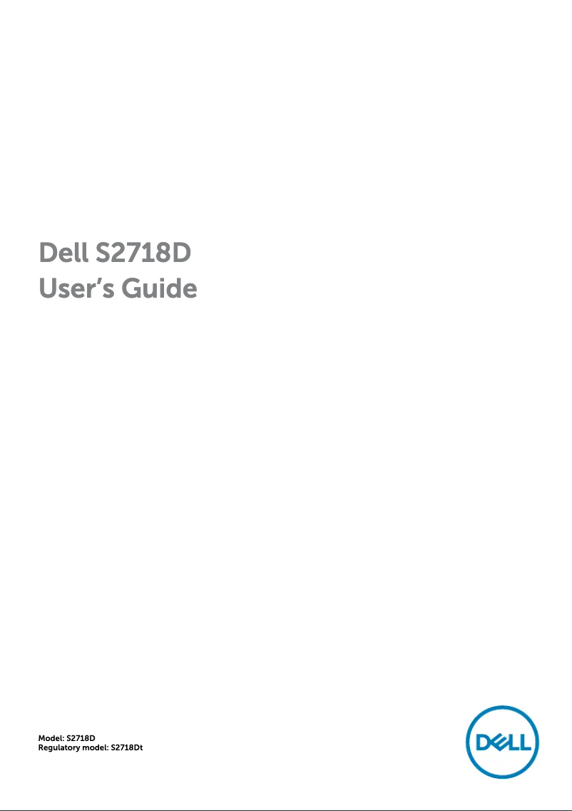 Page n°1 - Manuel utilisateur Dell Ultra-thin S2718D