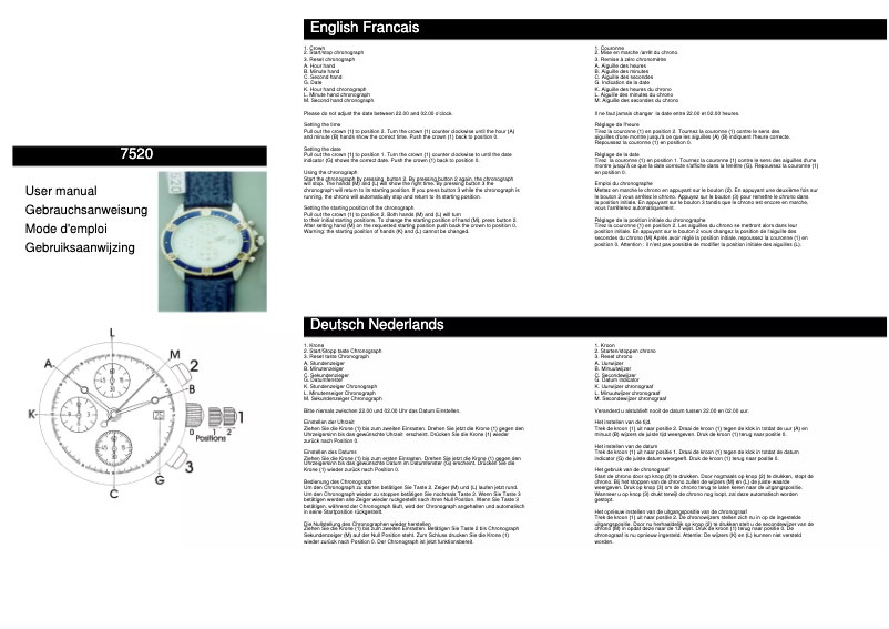 Page n°1 - Manuel utilisateur Davis 7520
