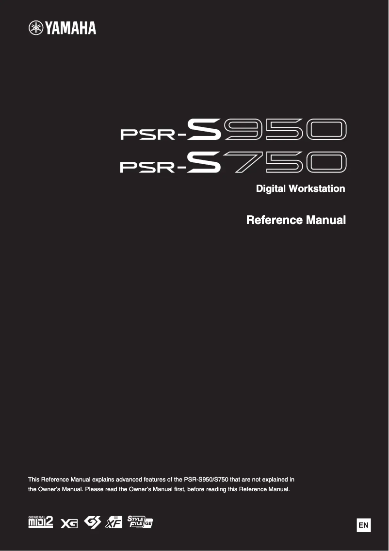 Image de la première page du manuel de l'appareil PSR-S950