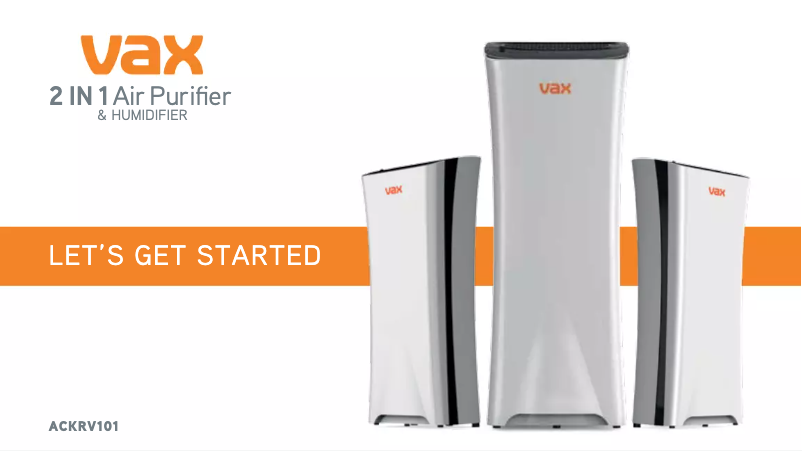 Page n°1 - Manuel utilisateur Vax ACKRV101