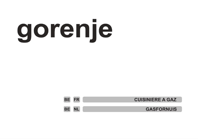 Page n°1 - Manuel utilisateur Gorenje G51101AW