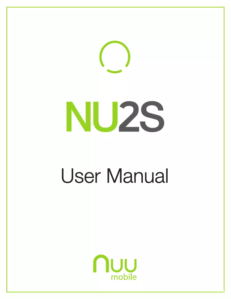 Page n°1 - Manuel utilisateur NUU Mobile NU2S