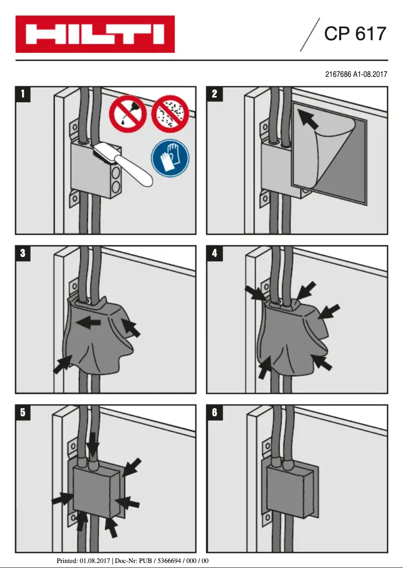 Page 1 de la notice Instructions / montage Hilti CP 617