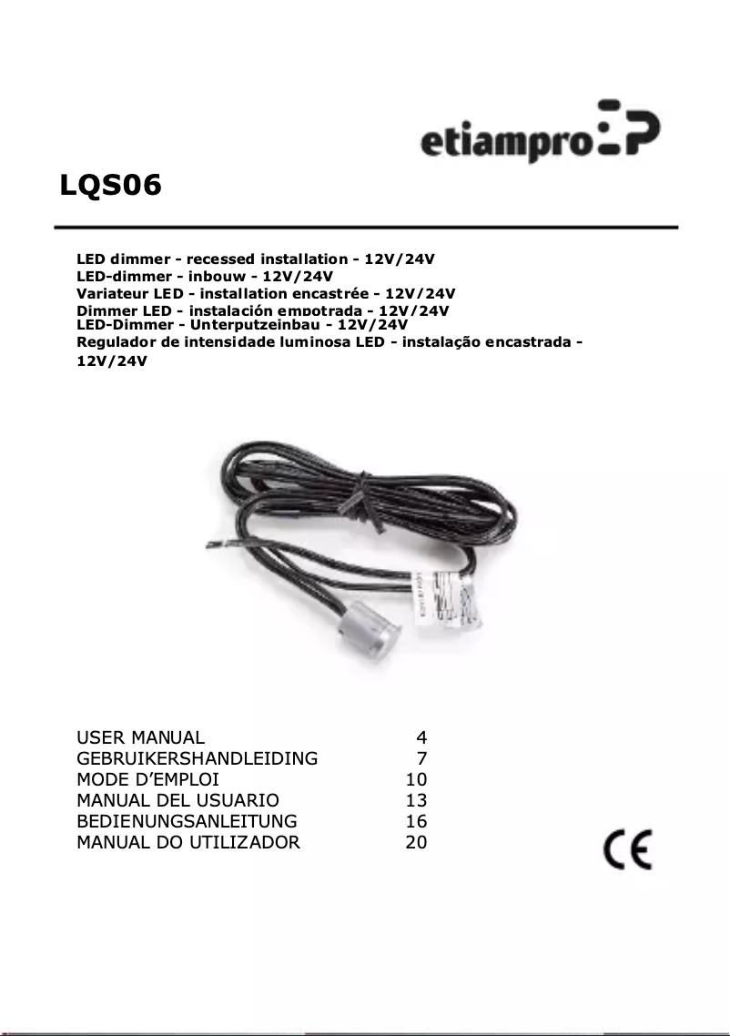 Page 1 de la notice Manuel utilisateur EtiamPro LQS06