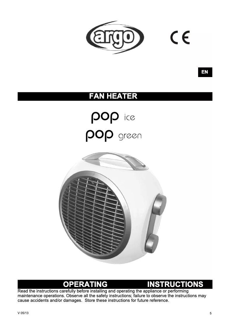 Image de la première page du manuel de l'appareil Pop Ice