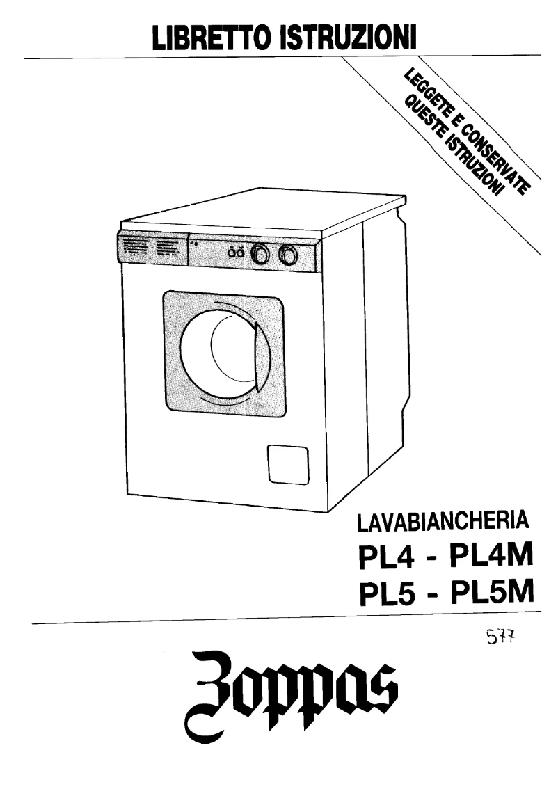 Page n°1 - Manuel utilisateur Zoppas PL5