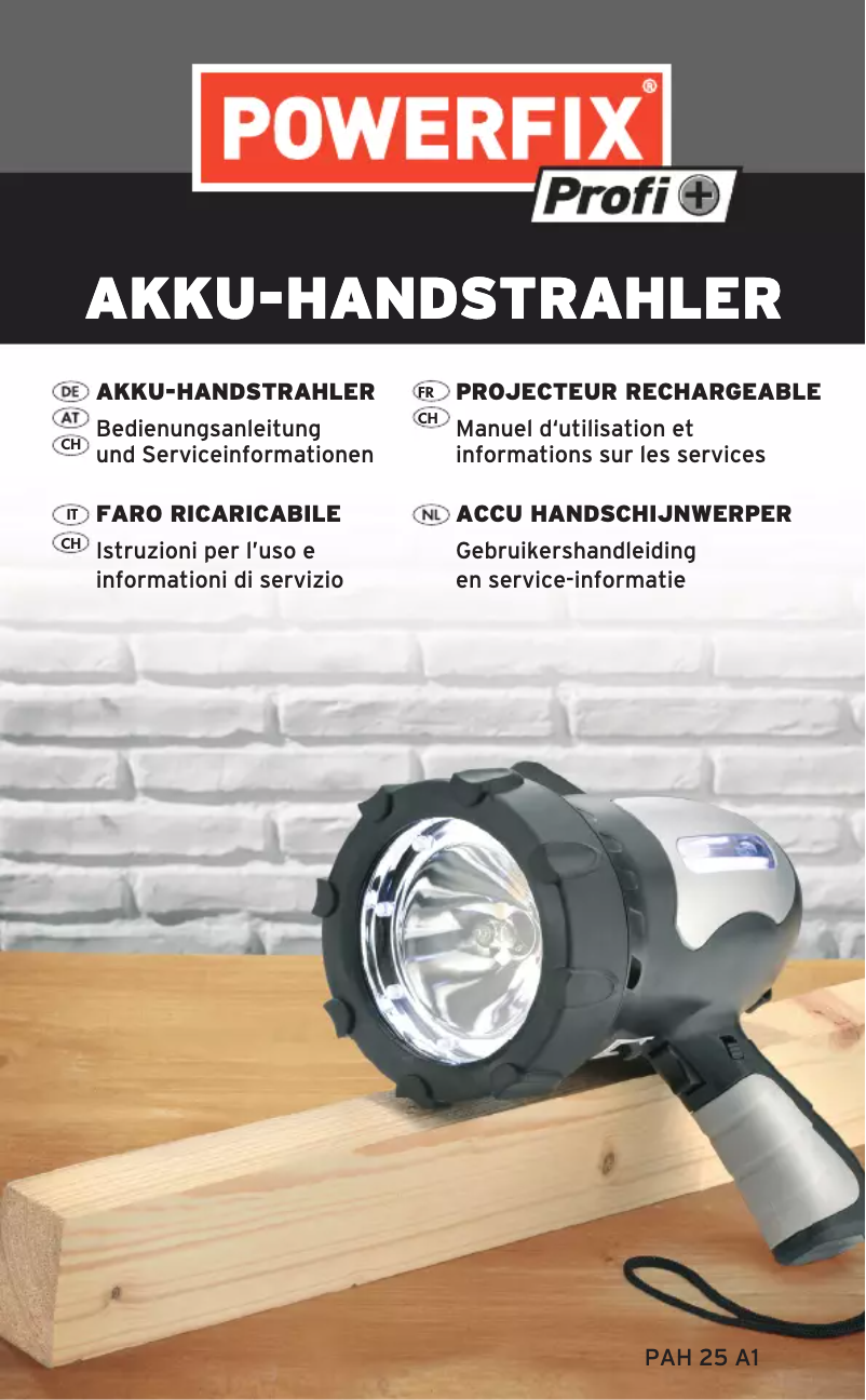 Page 1 de la notice Manuel utilisateur Powerfix PAH 25 A1