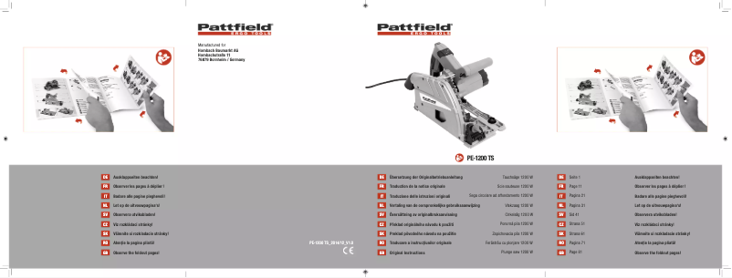 Page 1 de la notice Manuel utilisateur Pattfield PE-1200 TS