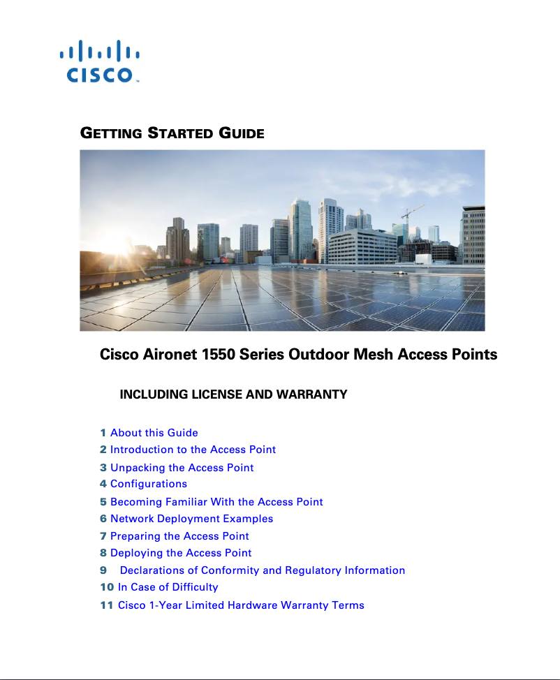 Page 1 de la notice Manuel utilisateur Cisco Aironet 1552EU
