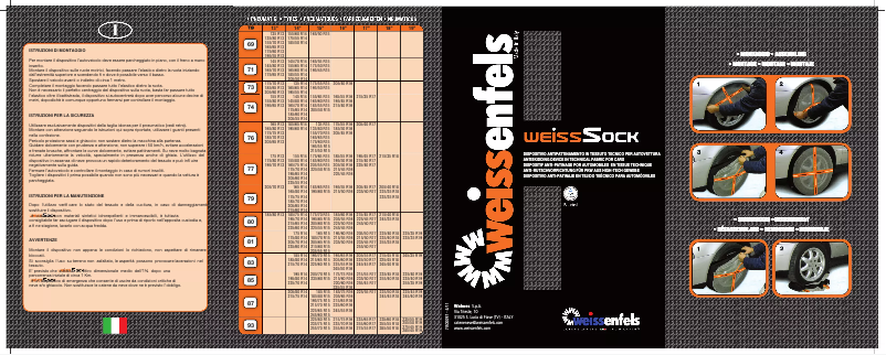 Image de la première page du manuel de l'appareil WeissSock WSK