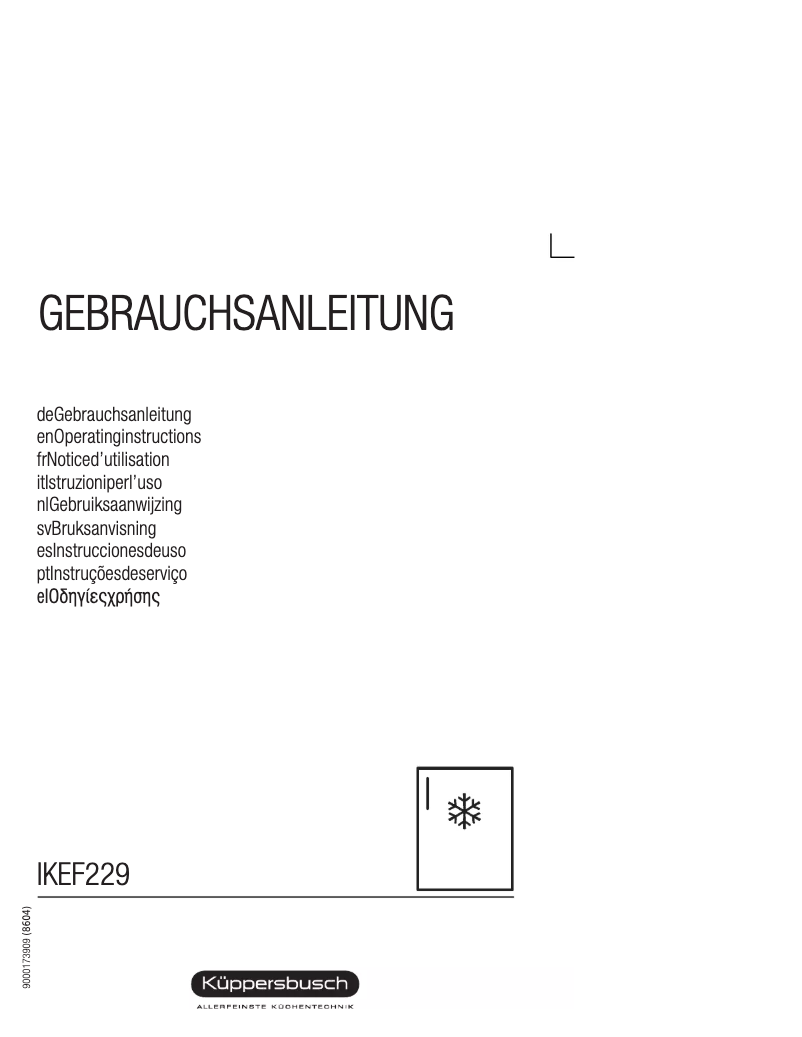 Page 1 de la notice Manuel utilisateur Küppersbusch IKEF 229-7