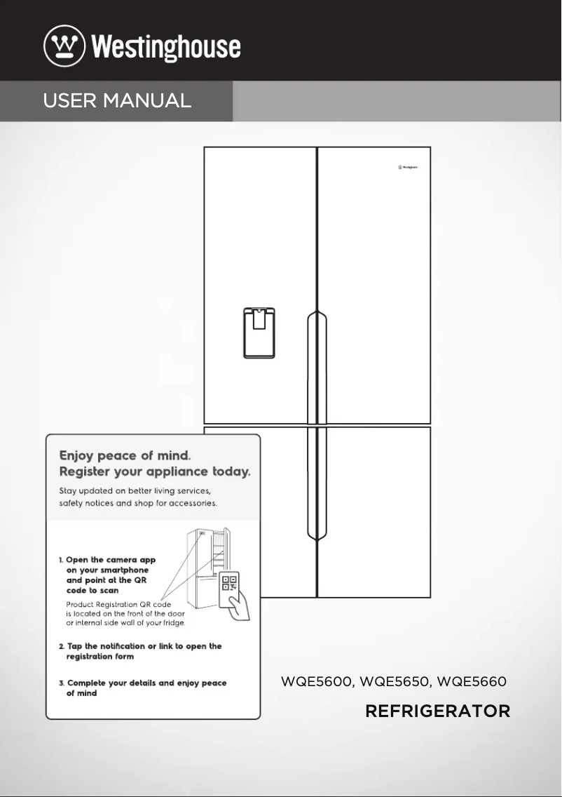 Page 1 de la notice Manuel utilisateur Westinghouse WQE5660BA