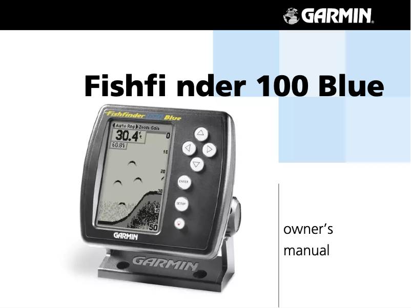 Page 1 de la notice Manuel utilisateur Garmin Fishfinder 100