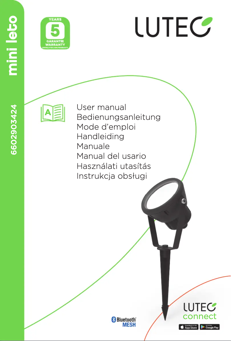 Page 1 de la notice Manuel utilisateur Lutec Mini Leto