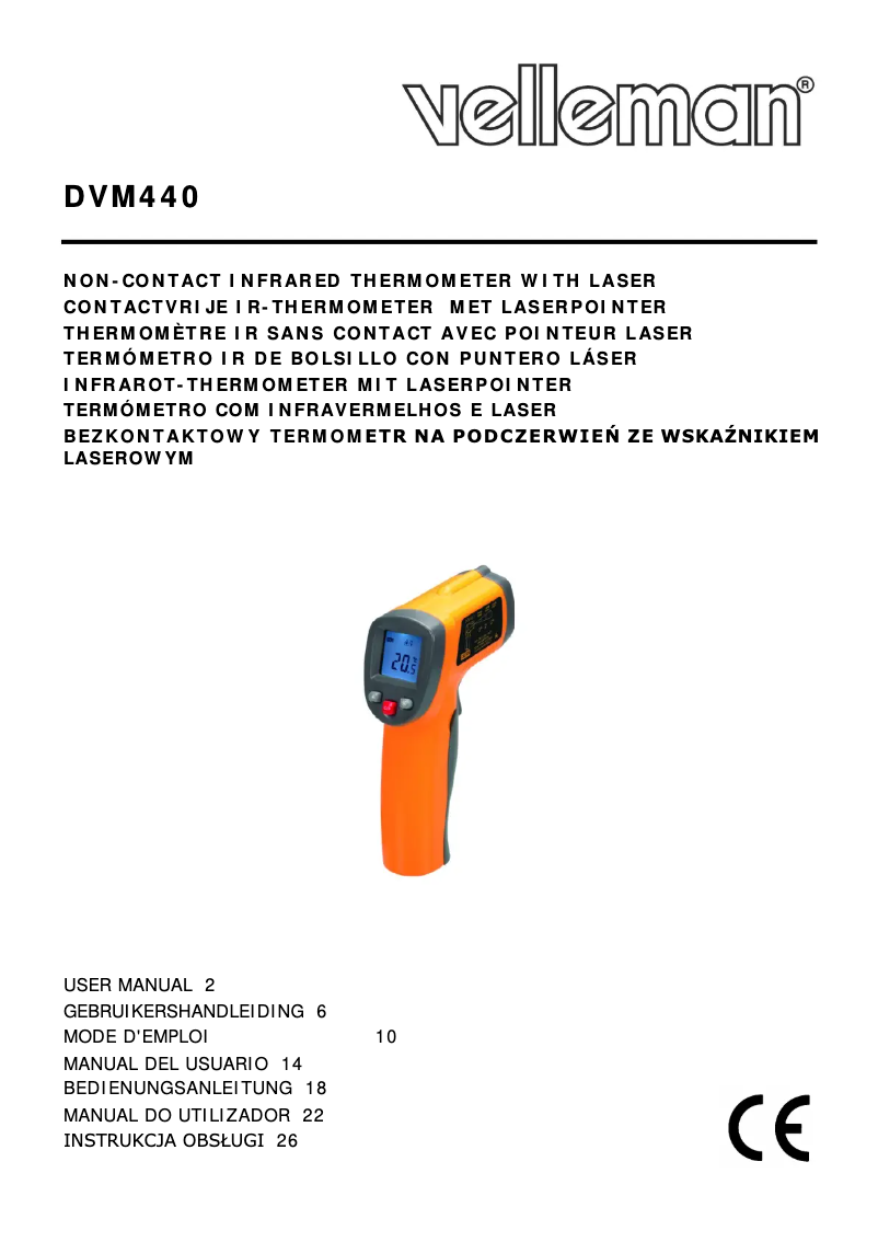 Page n°1 - Manuel utilisateur Velleman DVM440