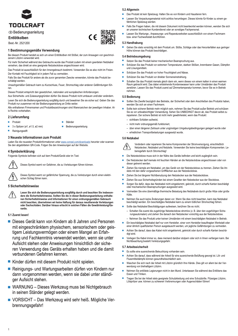 Image de la première page du manuel de l'appareil TO-7563600