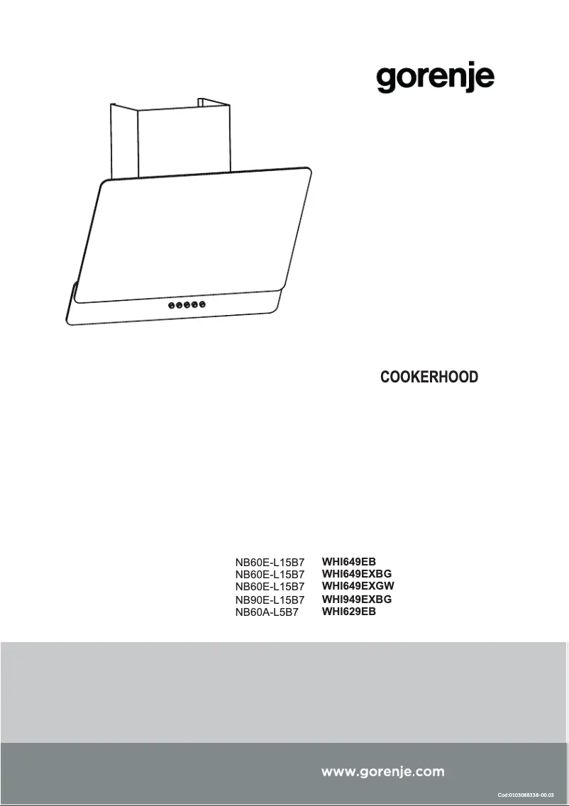 Page n°1 - Manuel utilisateur Gorenje WHI649EB