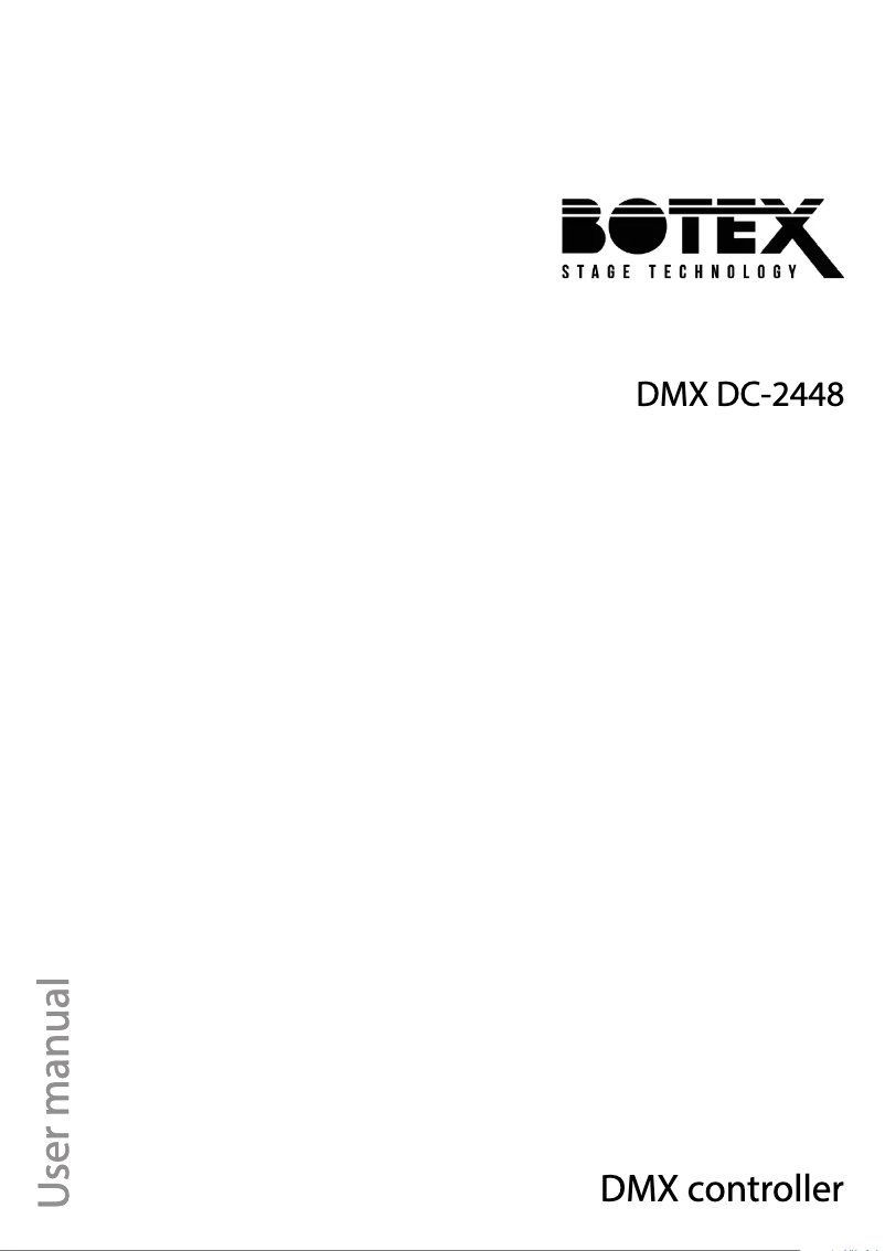 Page 1 de la notice Manuel utilisateur Botex DMX DC-2448