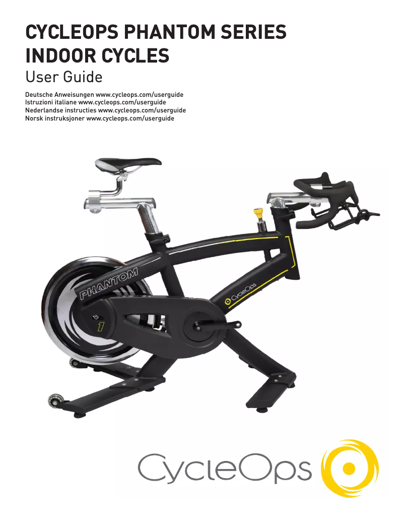 Page n°1 - Manuel utilisateur CycleOps Phantom 3